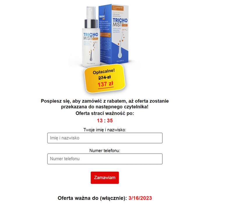 Best tricho mist forte in Poland